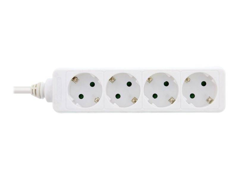 INLINE - Steckdosenleiste - 4-fach Schutzkontakt weiß - 3m