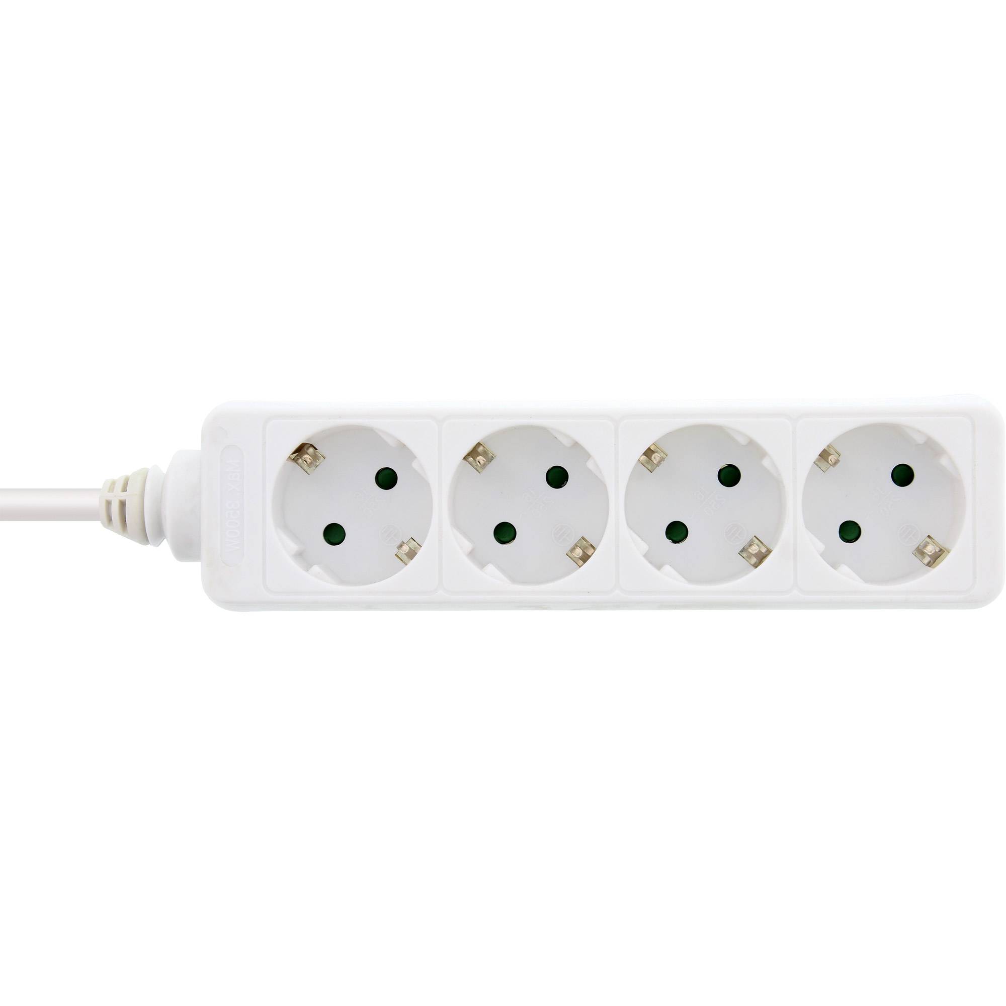 INLINE - Steckdosenleiste - 4-fach Schutzkontakt weiß - 3m