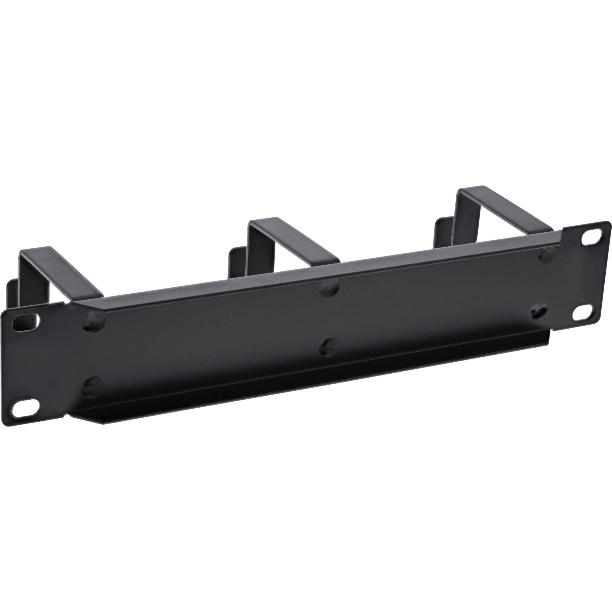 INLINE - 10"" Kabelführungspanel - 3 Bügel - RAL 9005 - schwarz