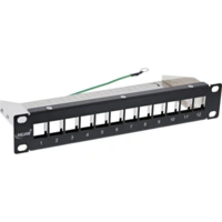 INLINE - 10"" Patchpanel Leerblech 12x - für Keystone Module - 1HE - RAL9005 schwarz INLINE - 10"" Patchpanel Leerblech 12x - für Keystone Module - 1HE - RAL9005 schwarz