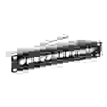 InLine - Patchpanel (Blindblech) - Rack montierbar - Schwarz, RAL 9005 - 1U - 25.4 cm (10)
