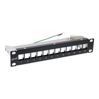 INLINE - 10"" Patchpanel Leerblech 12x - für Keystone Module - 1HE - RAL9005 schwarz INLINE - 10"" Patchpanel Leerblech 12x - für Keystone Module - 1HE - RAL9005 schwarz