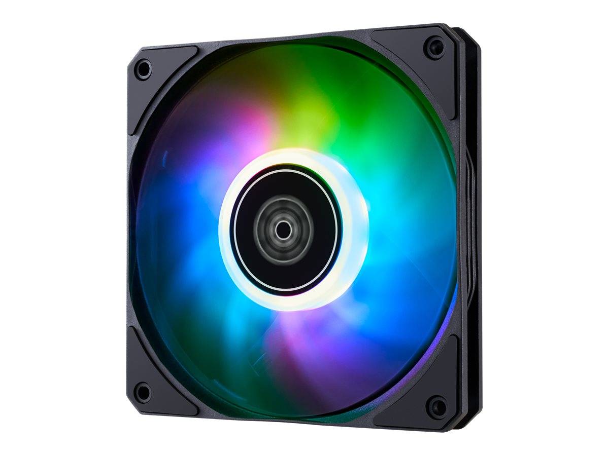 SilverStone Air Slimmer 120 ARGB - Gehäuselüfter - dünn - 120 mm - schwarzer Rah