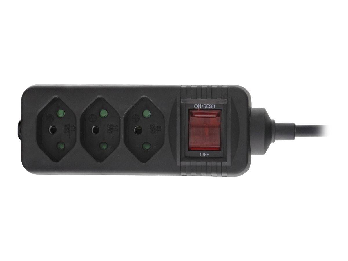 InLine Steckdosenleiste - Wechselstrom 250 V - 2300 Watt - Eingabe, Eingang T12