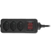 INLINE - Steckdosenleiste SCHWEIZ - 6-fach - mit Schalter - 1,5m - schwarz