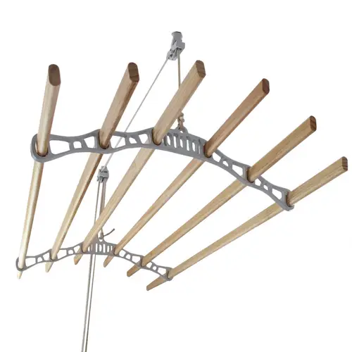 Deckentrockner aus Holz - Weiß - 1.8m Deckentrockner aus Holz - Weiß - 1.8m