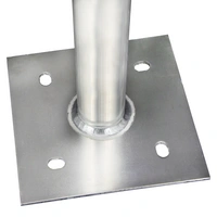 SkyRevolt Standfuss m Mast 50mm Aluminium Antennenmast Flach-Dach Rohr-Ständer Mastfuss Balkon-Halter für Satellitenschüssel SAT-Antenne SkyRevolt Standfuss m Mast 50mm Aluminium Antennenmast Flach-Dach Rohr-Ständer Mastfuss Balkon-Halter für Satellitenschüssel SAT-Antenne