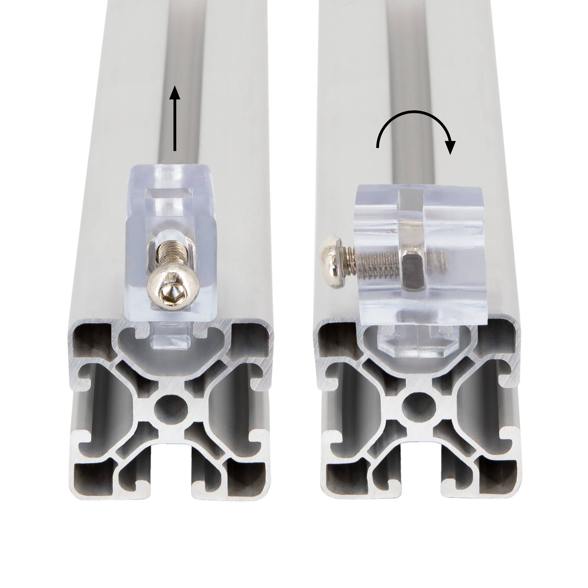 SCHMIDT systemprofile Verbinder Nut 8 Uniblock Klemmhalter Glashalter Scheibenbefestigung Aluprofil-Zubehör