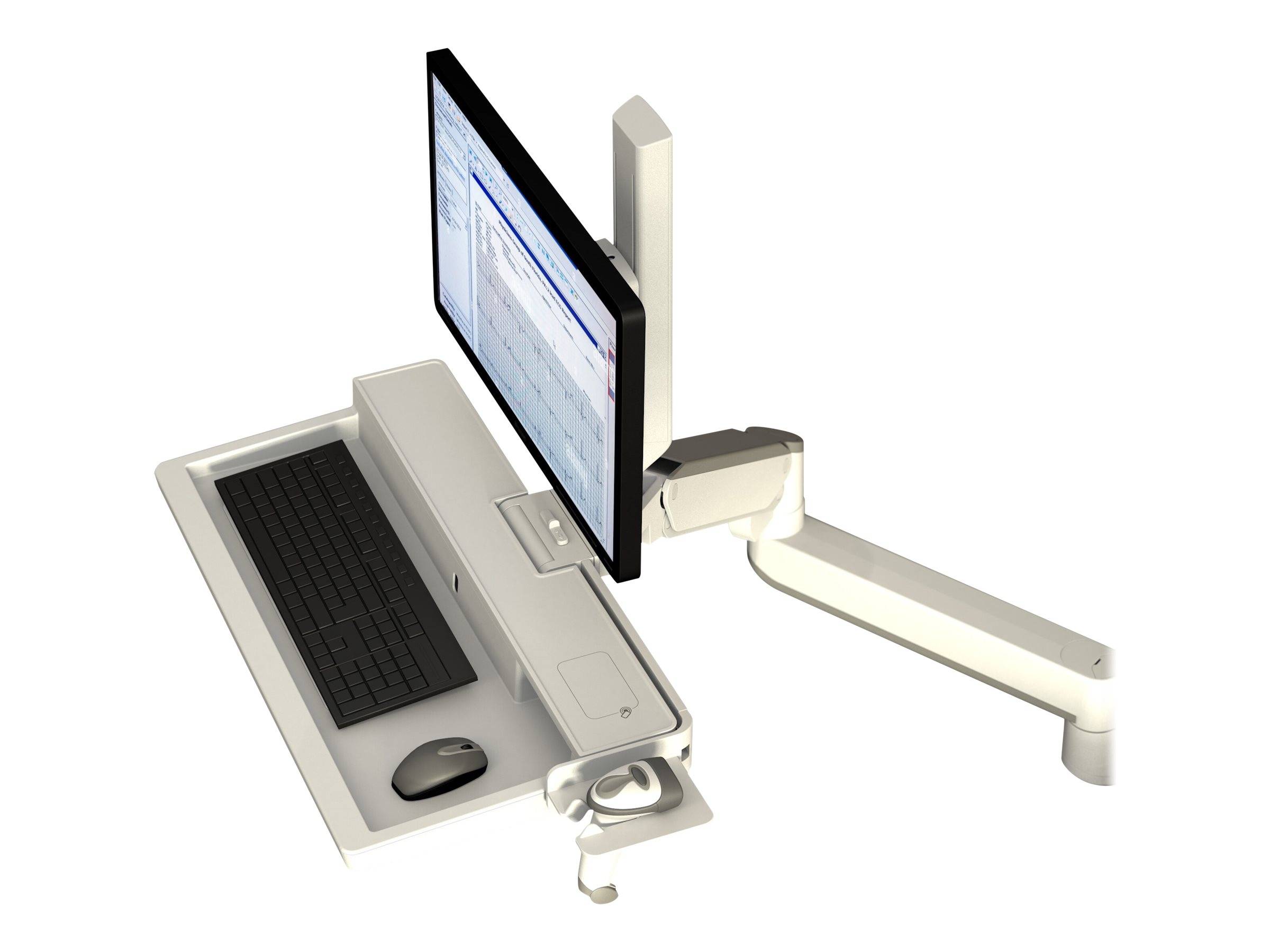 Ergotron CareFit Combo System - Befestigungskit (Gelenkarm, Tastatur-Tablett, Wandhalterung, Laufschienenadapter, Laufsc