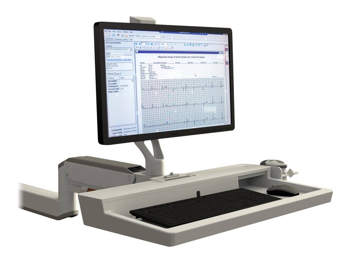 Ergotron CareFit Combo System - Befestigungskit (Gelenkarm, Tastatur-Tablett, Wandschiene 34", Wandhalterung, Laufschien