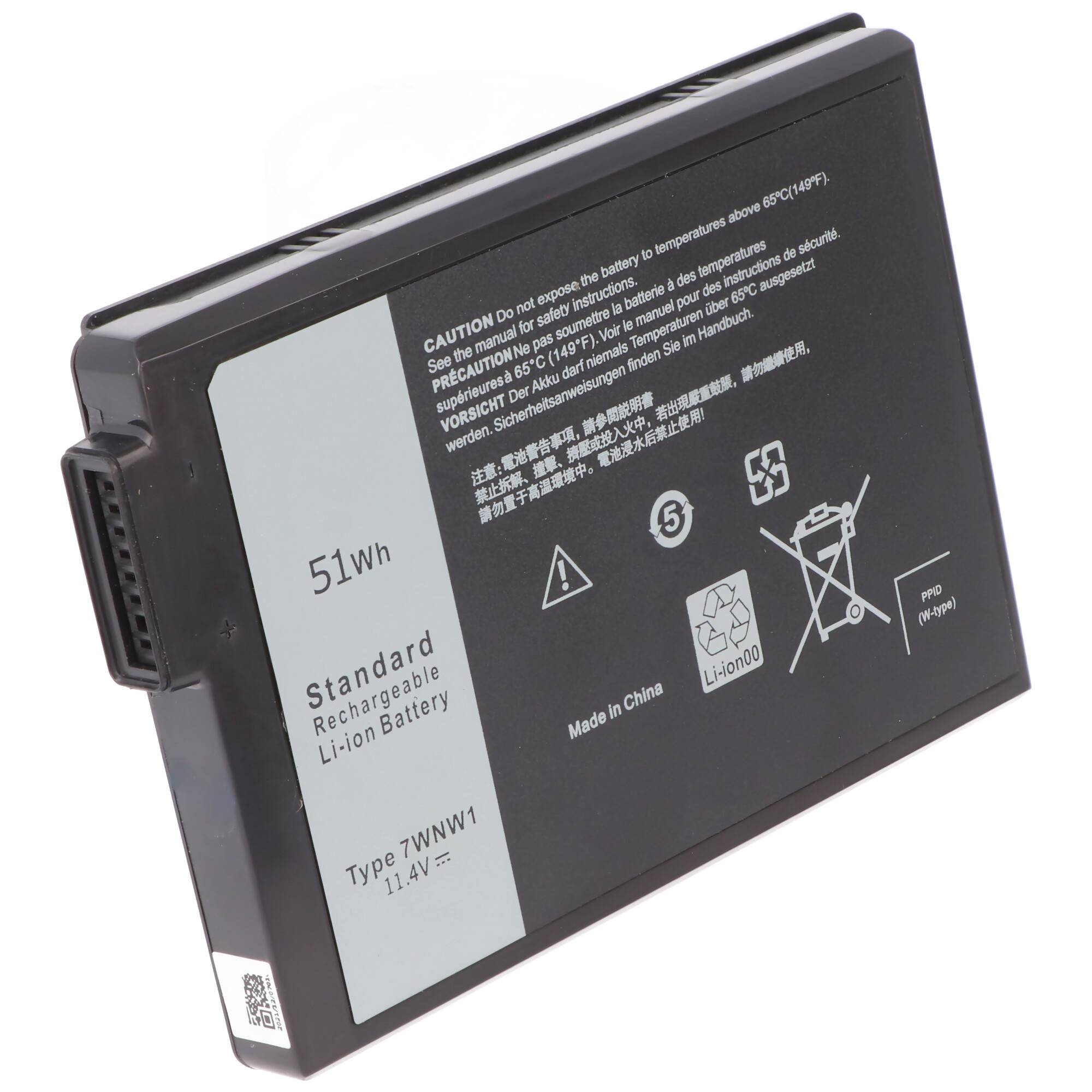 Akku passend für Dell Latitude 5420, Li-Polymer, 11,4V, 4740mAh, 54Wh