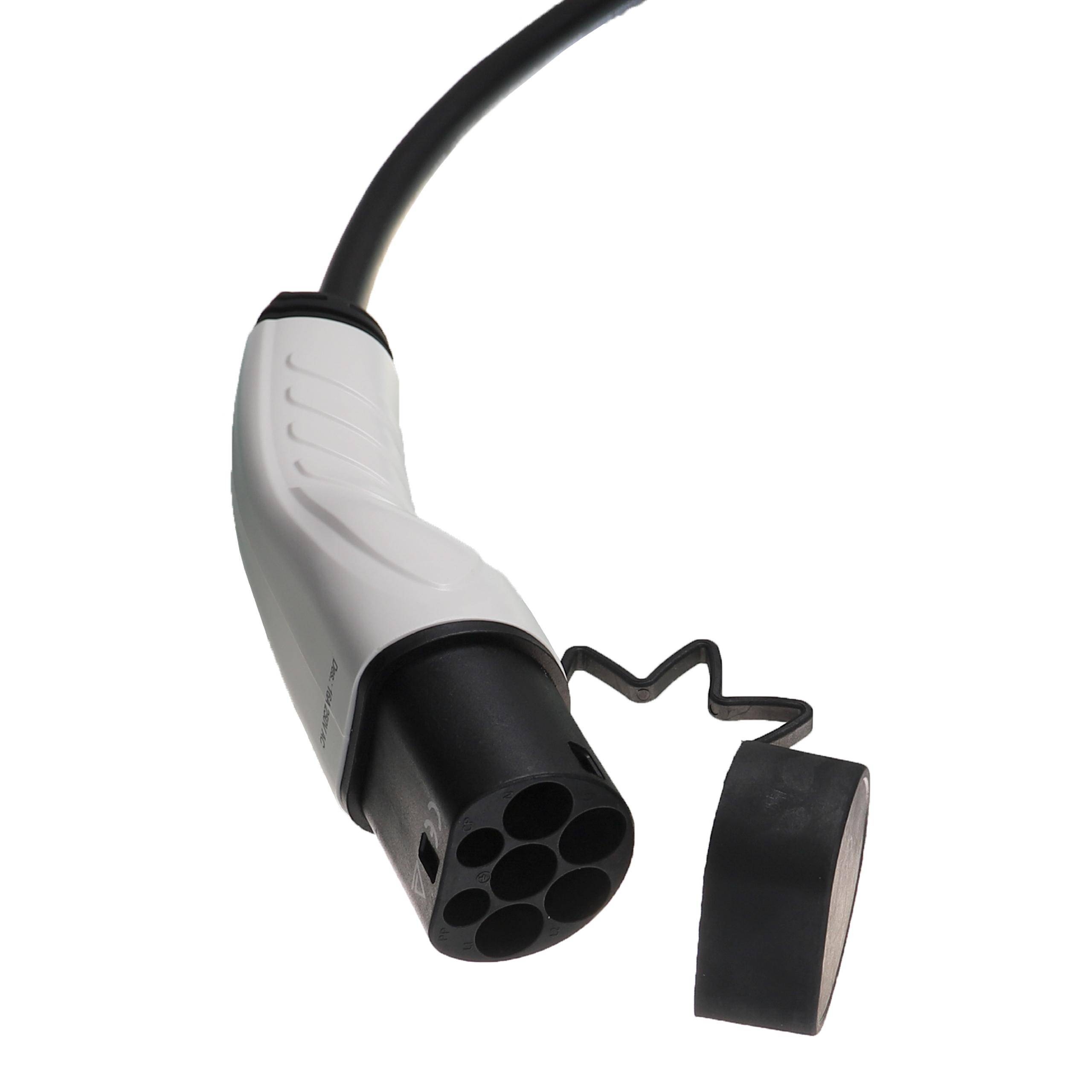 vhbw Ladekabel Typ 2 zu Typ 2 kompatibel mit Jeep Compass PHEV Elektroauto, 1-phasig, 16 A, 3,5 kW, 10 m