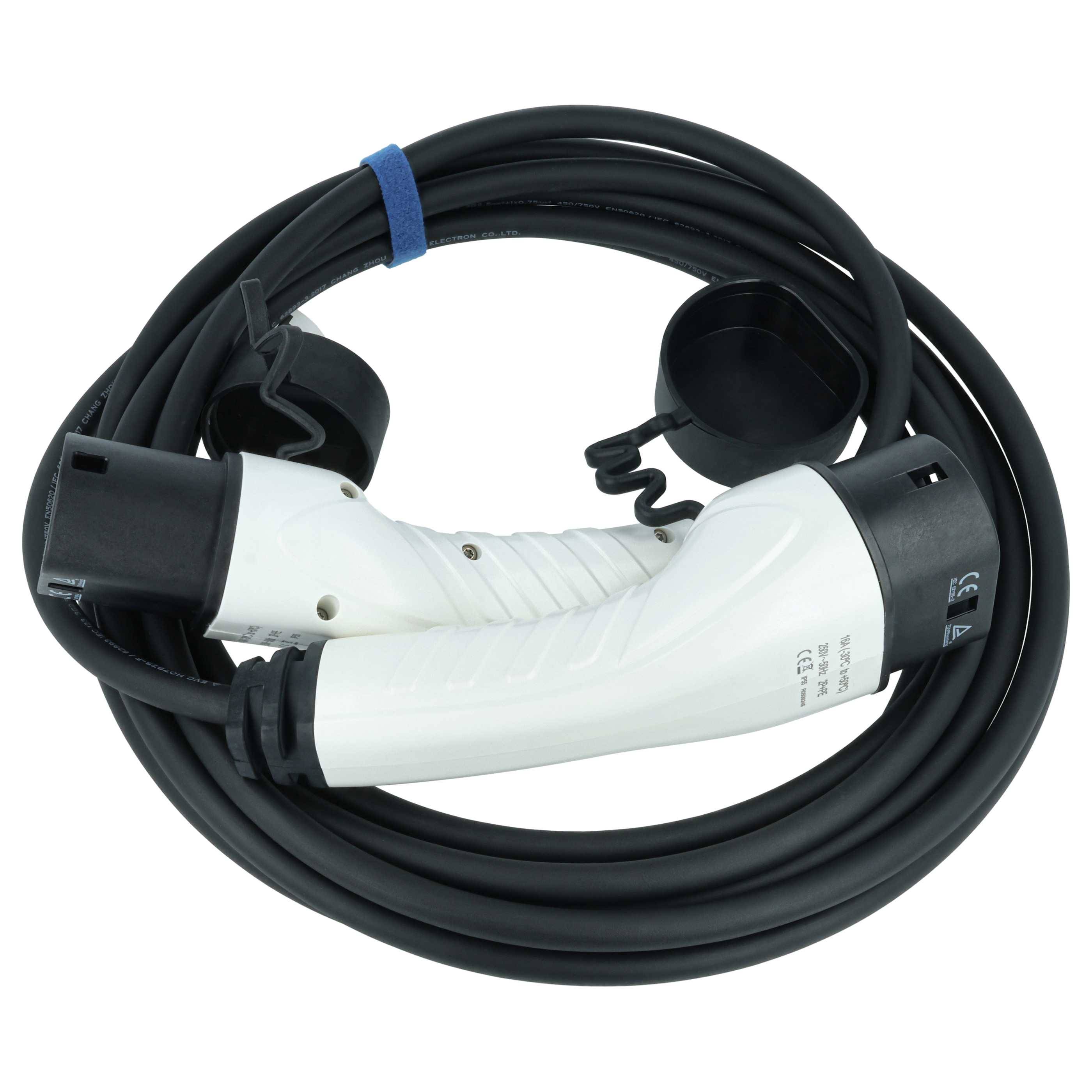vhbw Typ 2 Ladekabel 3,5 kW 16 A 1-phasig 7 m für E-Auto - Kabel für Wallbox & Ladestation