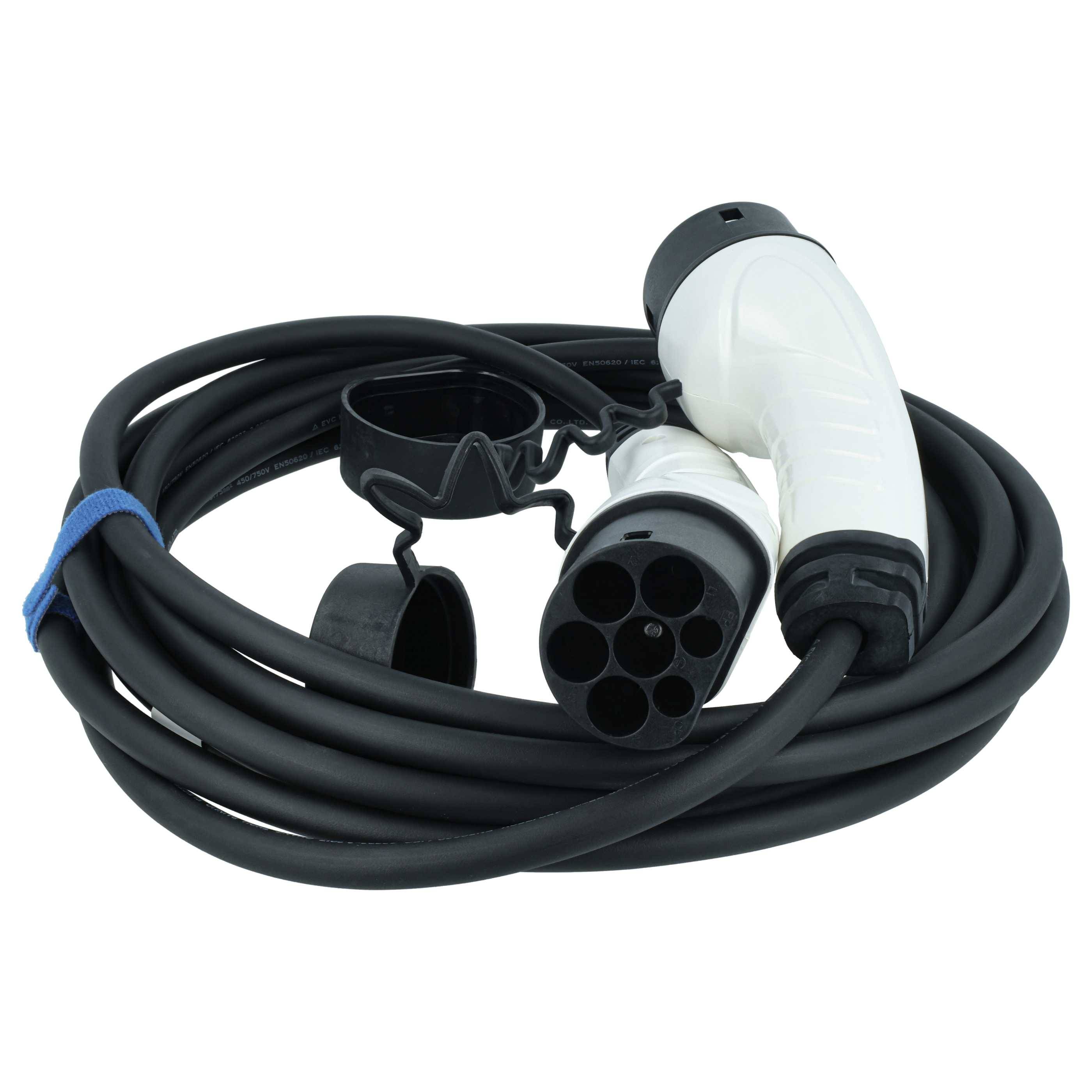 vhbw Typ 2 Ladekabel 3,5 kW 16 A 1-phasig 7 m für E-Auto - Kabel für Wallbox & Ladestation