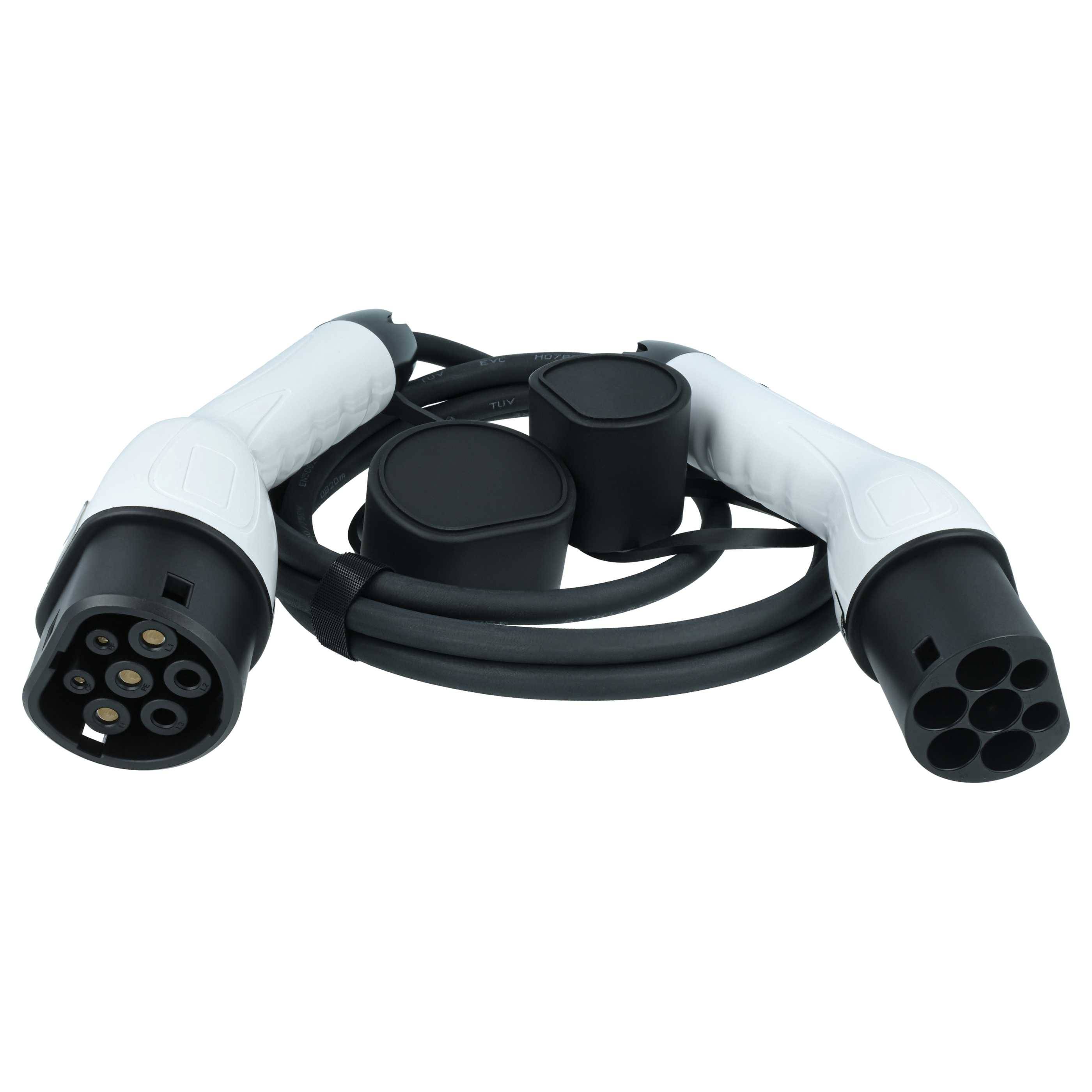 vhbw Typ 2 Ladekabel 3,5 kW 16 A 1-phasig 3 m für E-Auto - Kabel für Wallbox & Ladestation