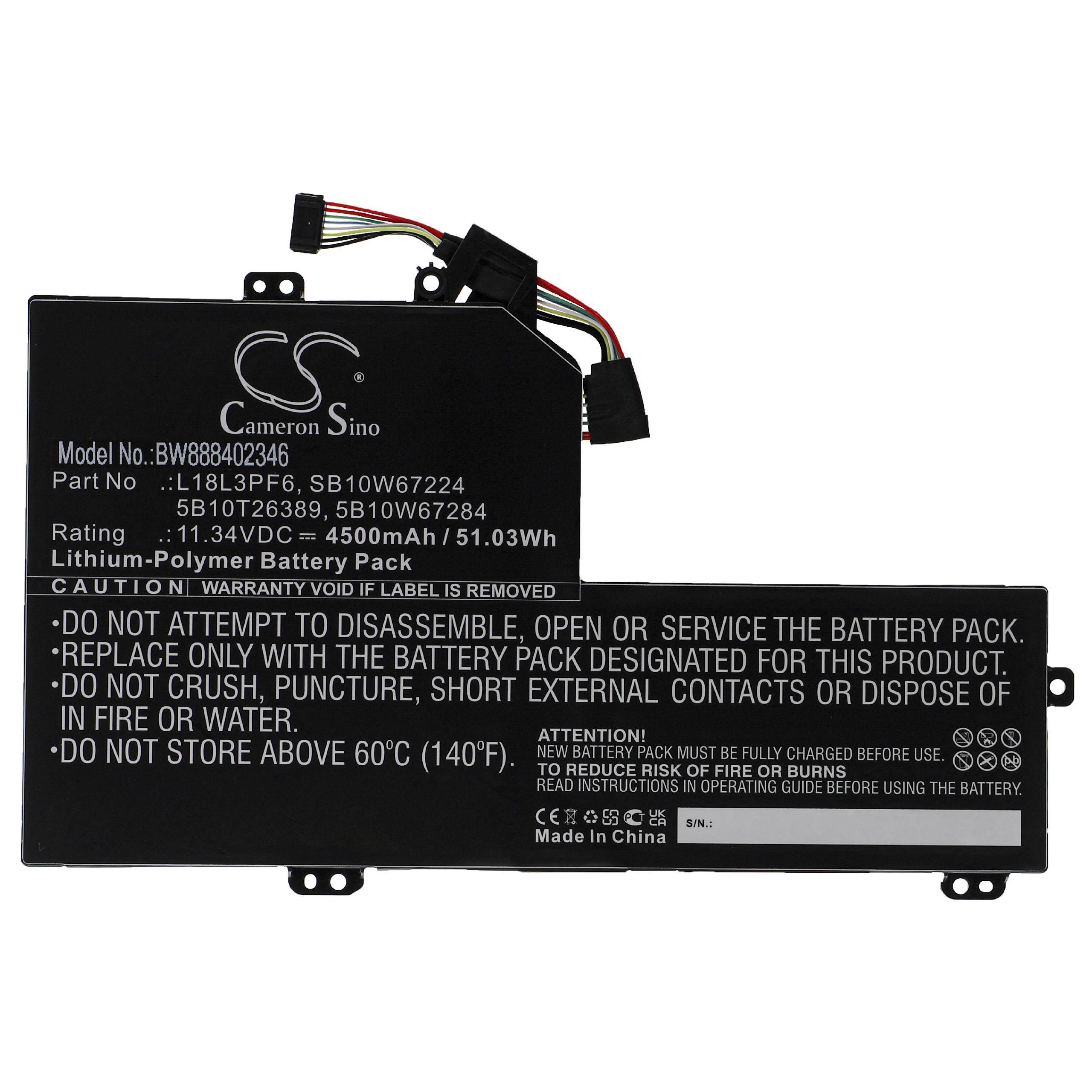 Ein schwarzes rechteckiges Lithium-Polymer-Akkupack mit der Bezeichnung „Model No.: BW888042346