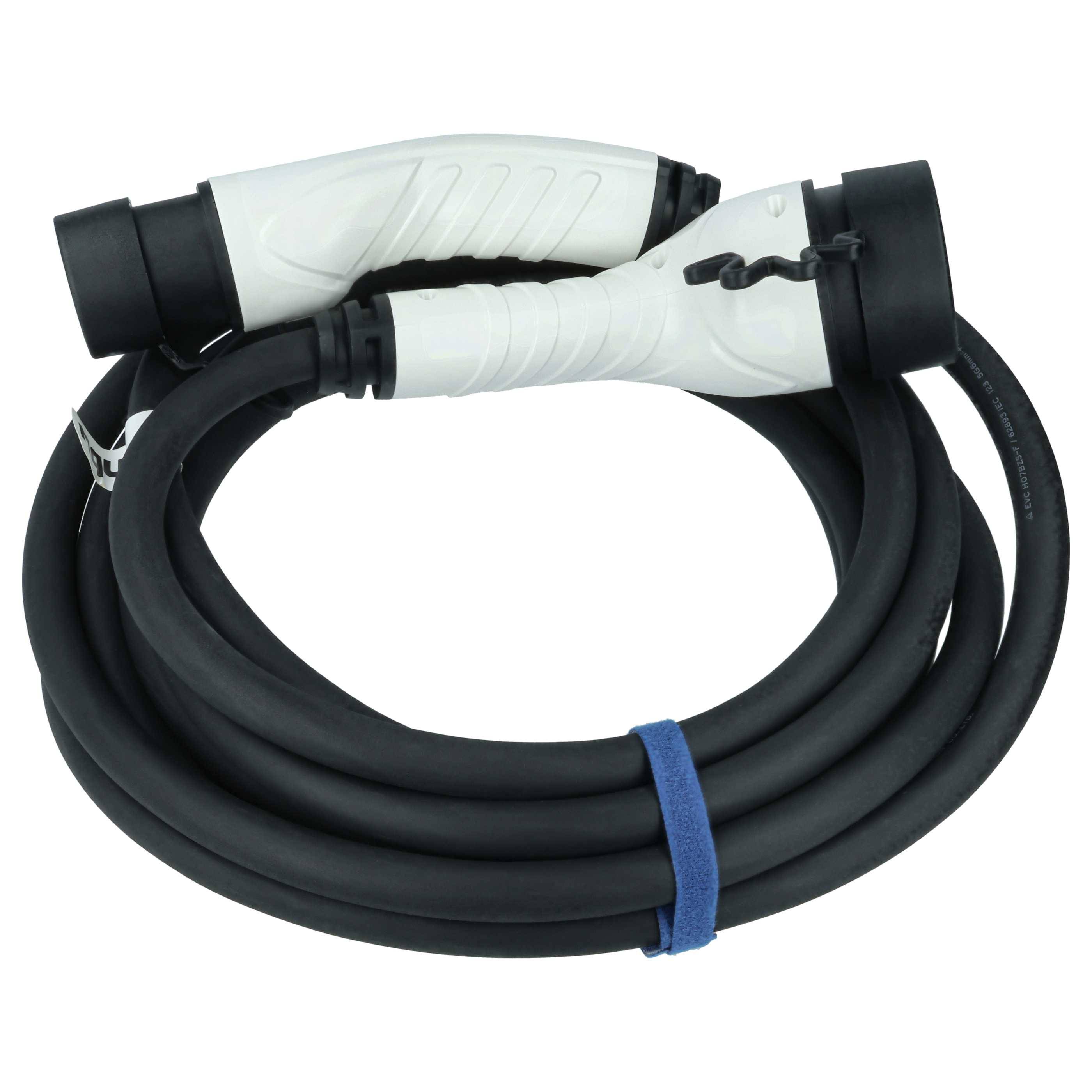 vhbw Typ 2 Ladekabel 7 kW 32 A 1-phasig 7 m für E-Auto - Kabel für Wallbox & Ladestation