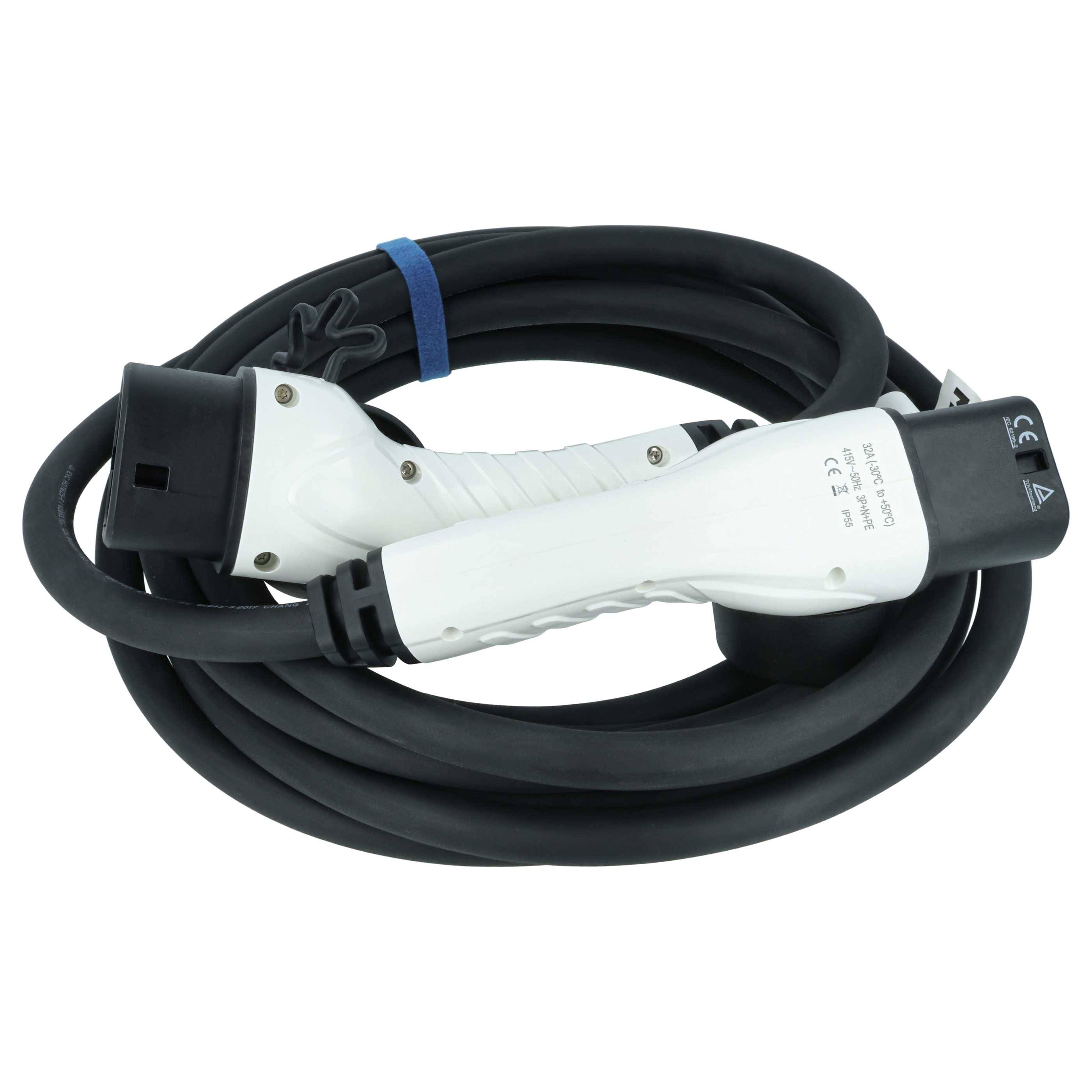 vhbw Typ 2 Ladekabel 7 kW 32 A 1-phasig 7 m für E-Auto - Kabel für Wallbox & Ladestation