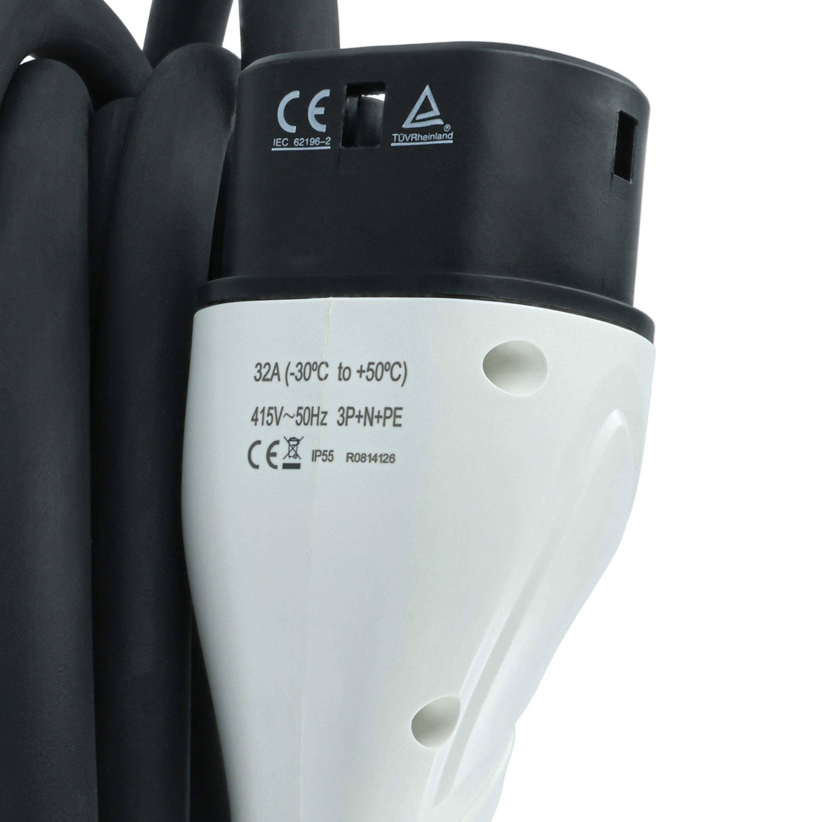 vhbw Typ 2 Ladekabel 7 kW 32 A 1-phasig 7 m für E-Auto - Kabel für Wallbox & Ladestation