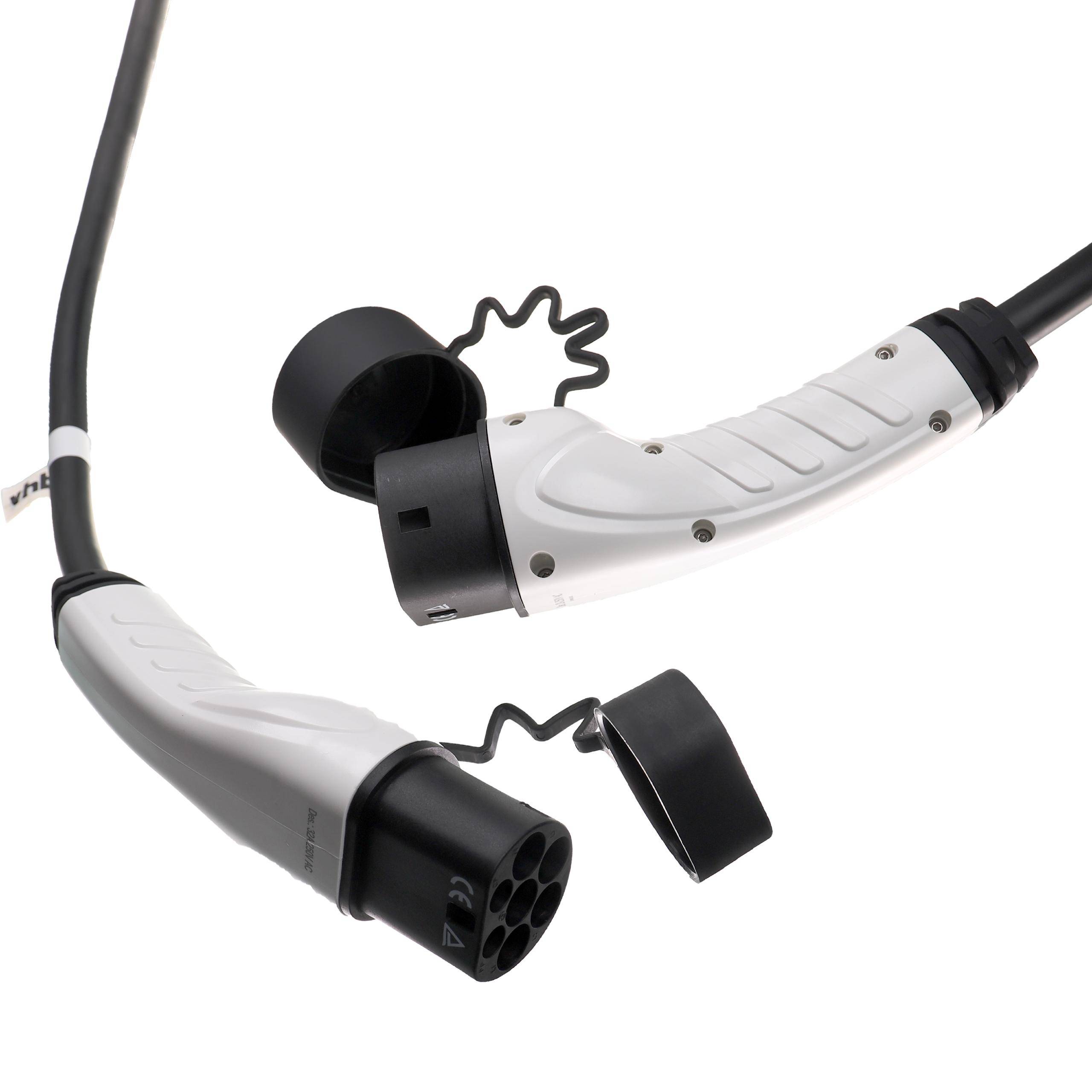 vhbw Ladekabel Typ 2 zu Typ 2 kompatibel mit MINI Aceman Electric Elektroauto, 1-phasig, 32 A, 7 kW, 7 m