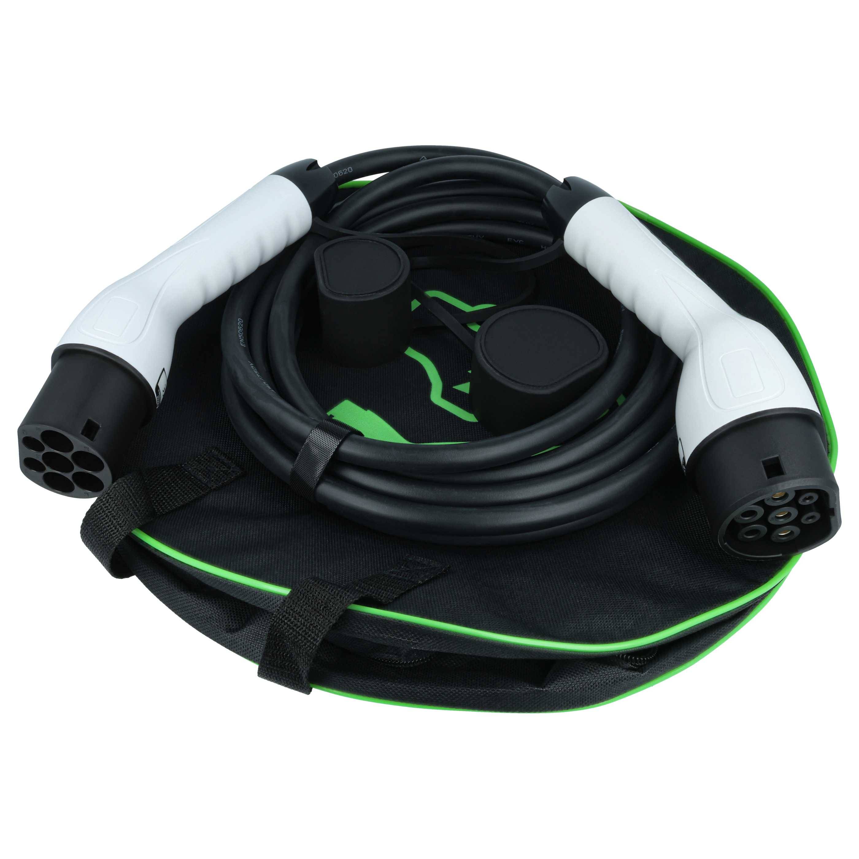 vhbw Typ 2 Ladekabel 7 kW 32 A 1-phasig 5 m für E-Auto - Kabel für Wallbox & Ladestation