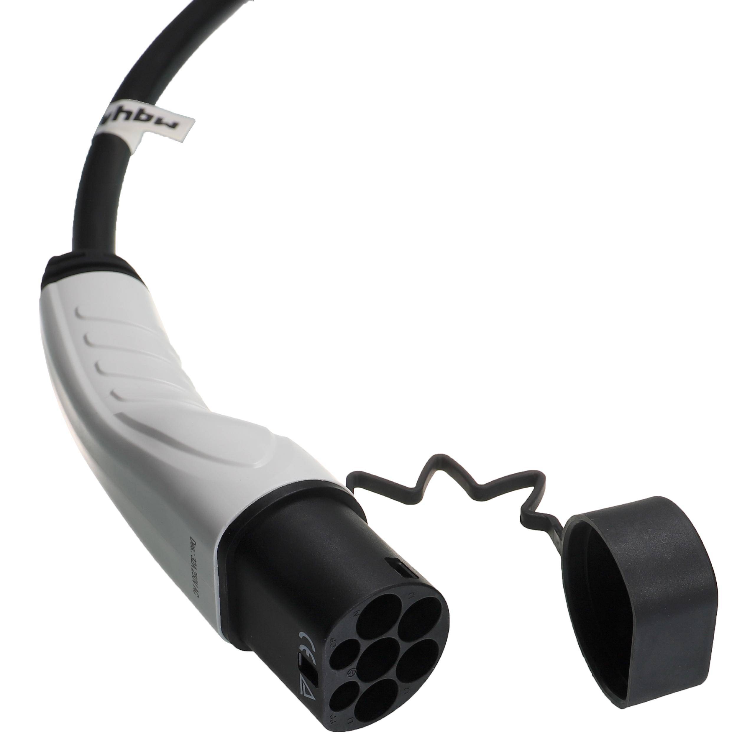 vhbw Ladekabel Typ 2 zu Typ 2 kompatibel mit Honda HR-V, e:NY1, Jazz, CR-V, E Elektroauto, 1-phasig, 32 A, 7 kW, 5 m