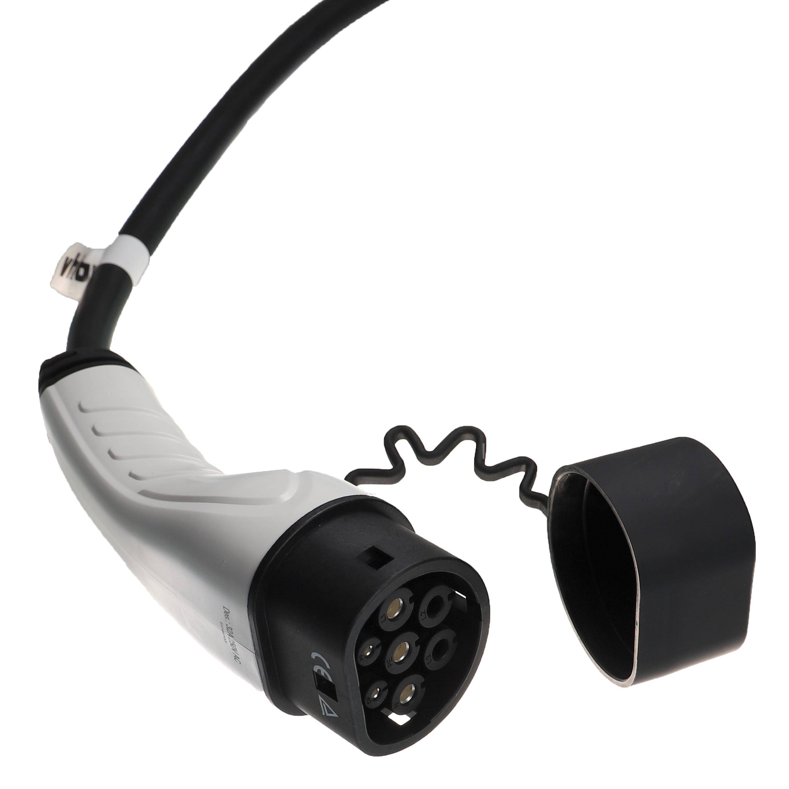 vhbw Ladekabel Typ 2 zu Typ 2 kompatibel mit Peugeot 3008 Hybrid, 308 Hybrid Elektroauto, 1-phasig, 32 A, 7 kW, 3 m