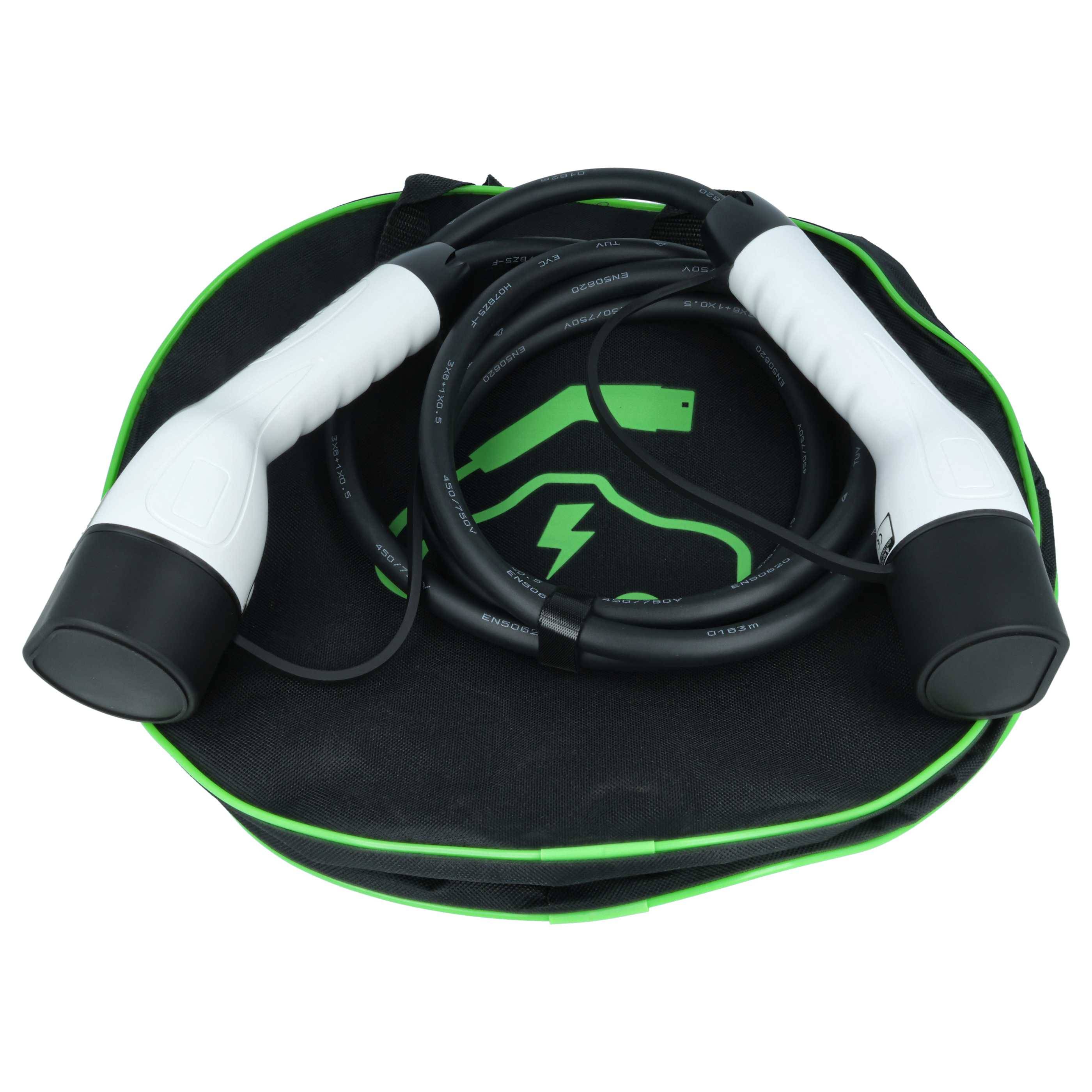 vhbw Typ 2 Ladekabel 7 kW 32 A 1-phasig 3 m für E-Auto - Kabel für Wallbox & Ladestation