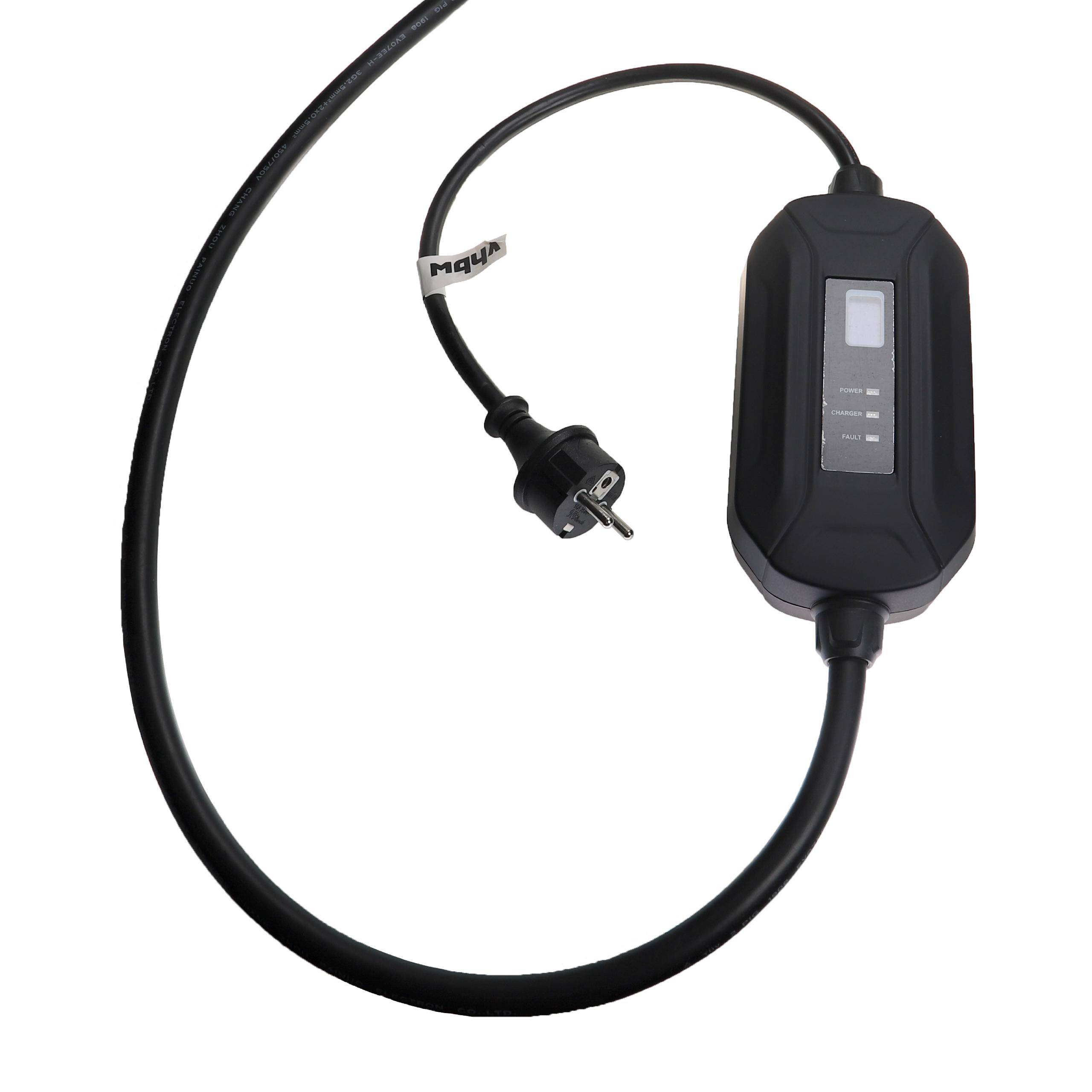 vhbw Ladekabel Typ 2 zu Typ F CEE 7/7 kompatibel mit Volvo XC60 PHEV, XC40 Recharge Elektroauto, 1-phasig, 16 A, 3,5 kW, 7 m