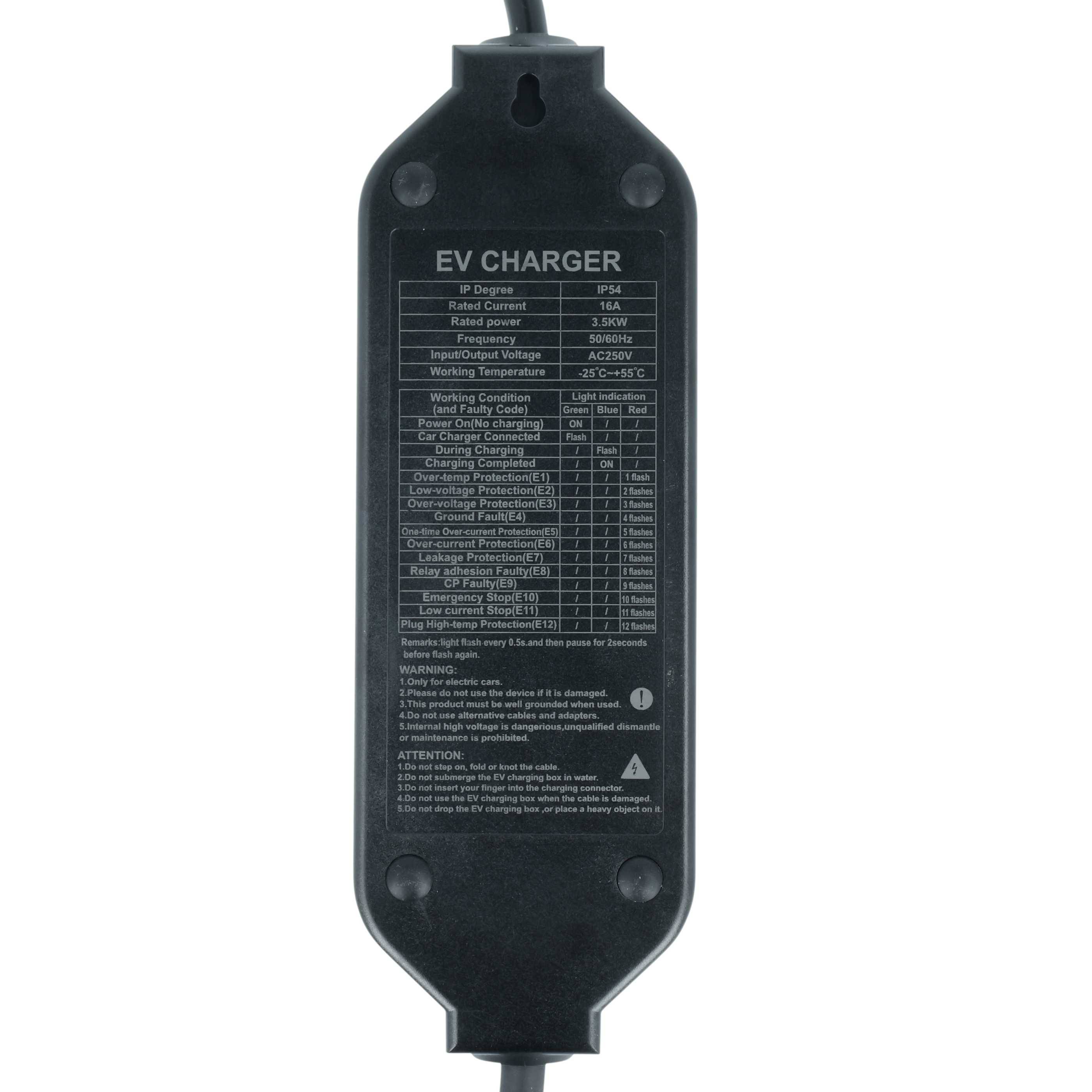 vhbw Ladekabel Typ 2 zu Typ F CEE 7/7 für Elektroauto, 1-phasig, 16 A, 3,5 kW, 5 m