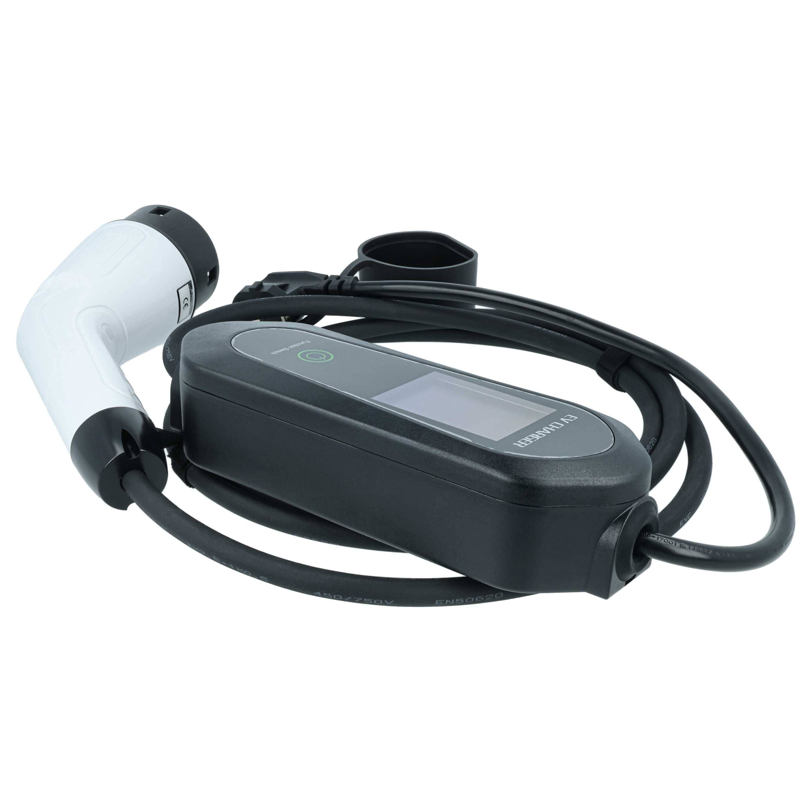 vhbw Typ 2 Ladekabel 3,5 kW 16 A 1-phasig 3 m für E-Auto - Kabel für Wallbox & Haushaltssteckdose Typ F CEE 7/7