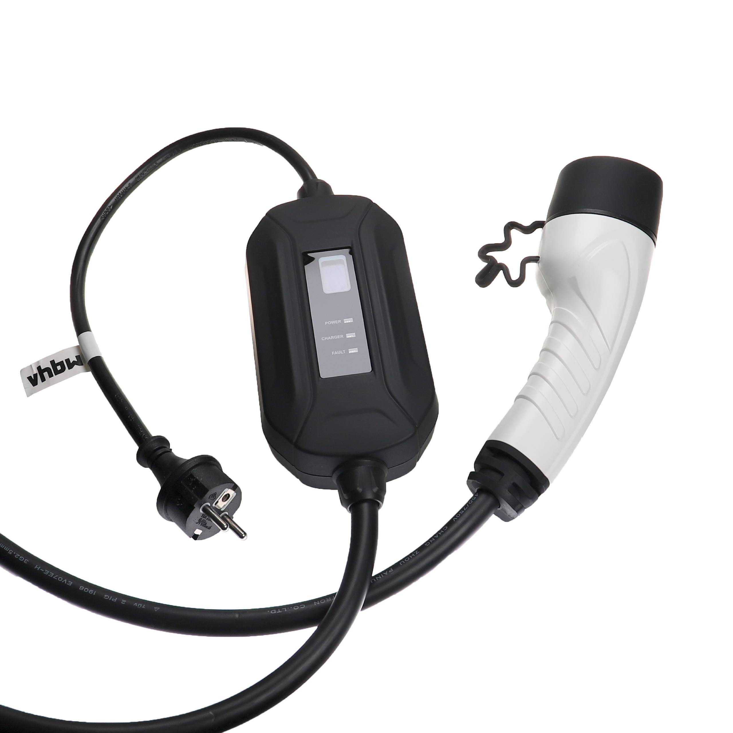 vhbw Ladekabel Typ 2 zu Typ F CEE 7/7 kompatibel mit Ford Tourneo Courier Elektroauto, 1-phasig, 16 A, 3,5 kW, 3 m