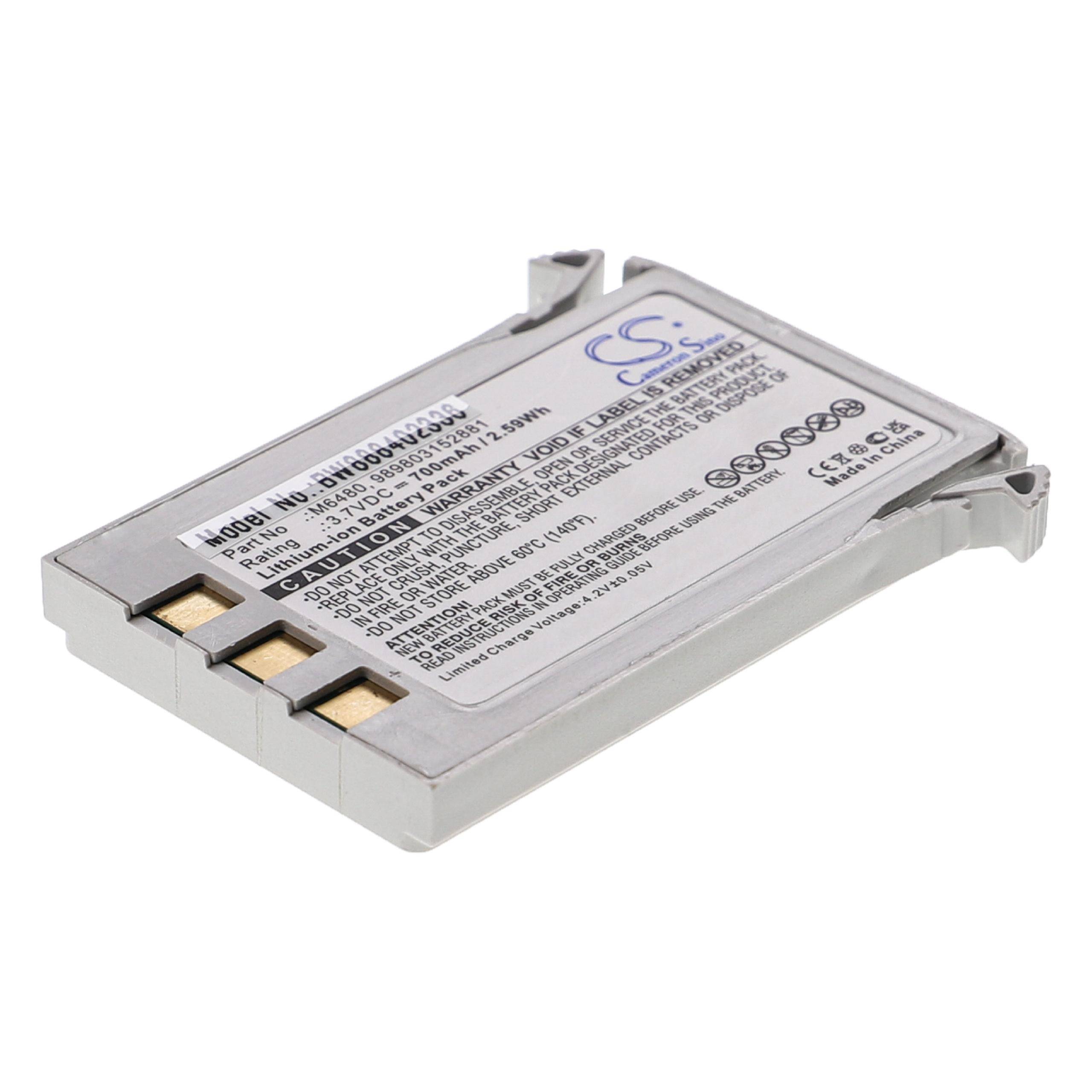 vhbw Akku kompatibel mit Philips Precess Wireless Module, Precess Blue, Expression MR200 Medizintechnik (700 mAh, 3,7 V, Li-Ion)