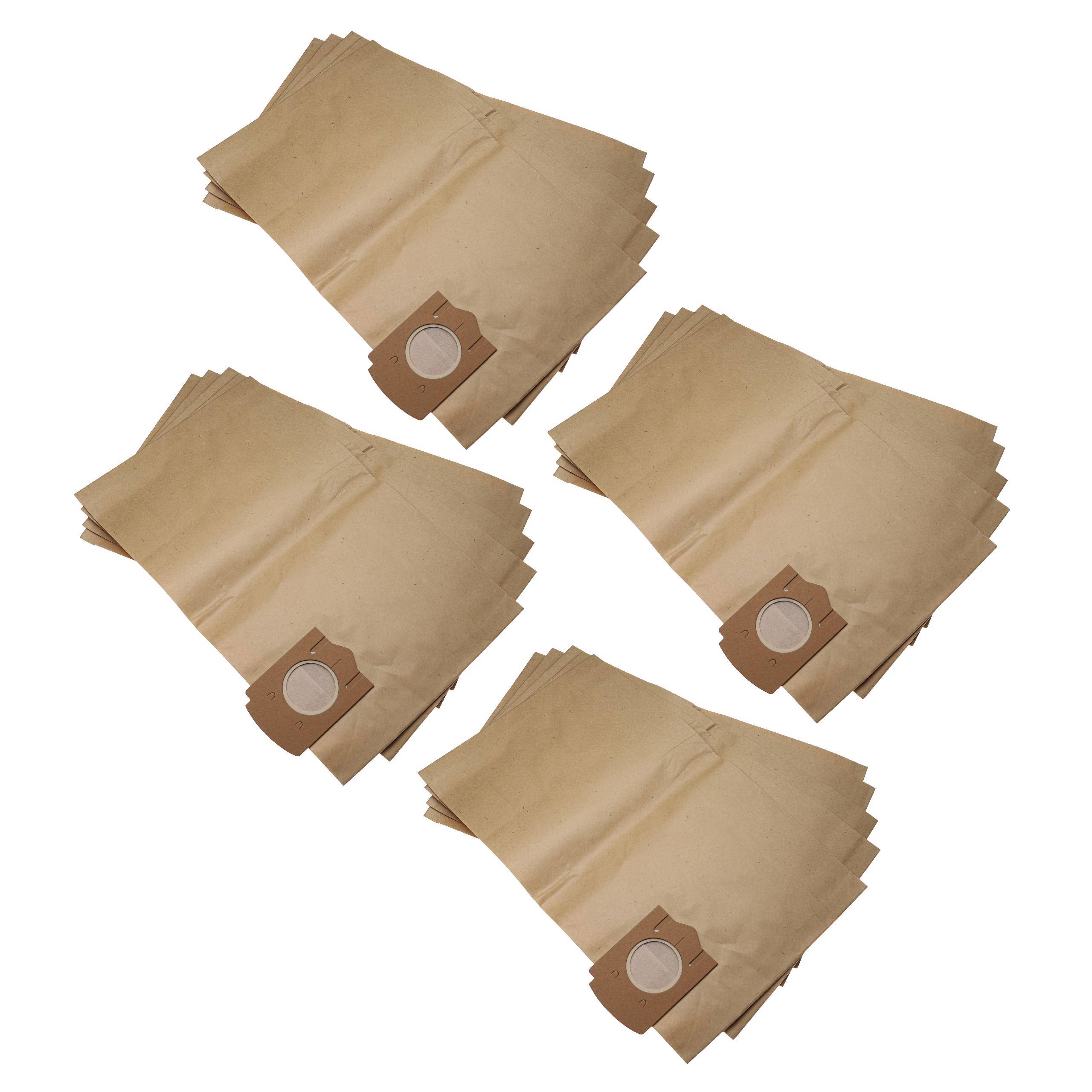 vhbw 20x Staubbeutel Ersatz für Bosch 2605411061, 3165140073615 für Staubsauger - 50cm x 30cm braun