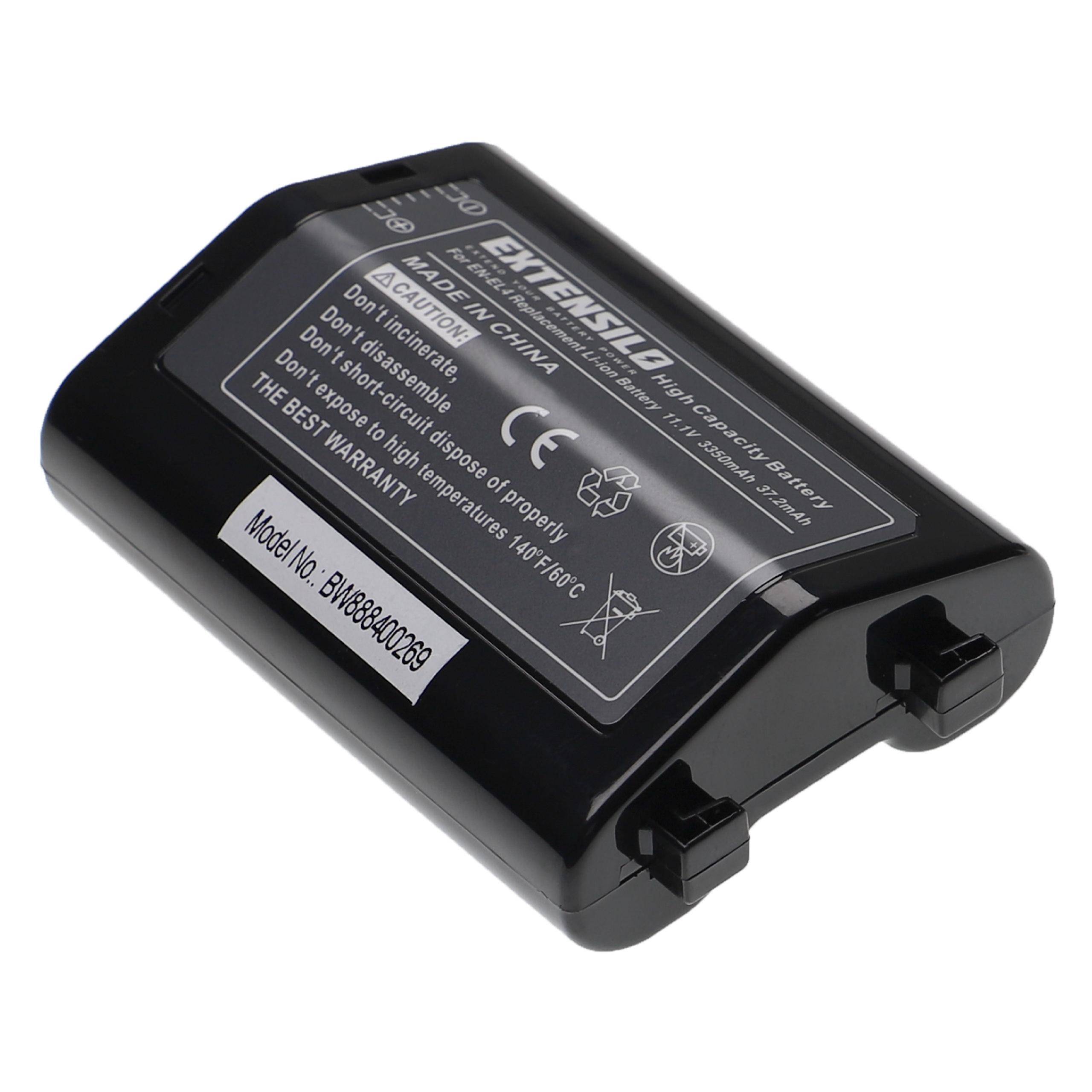 EXTENSILO 2x Akku kompatibel mit Nikon D3, D3s, D3X, D2H, D2X, D2Hs, F6, D2Xs Kamera (3350 mAh, 11,1 V, Li-Ion)