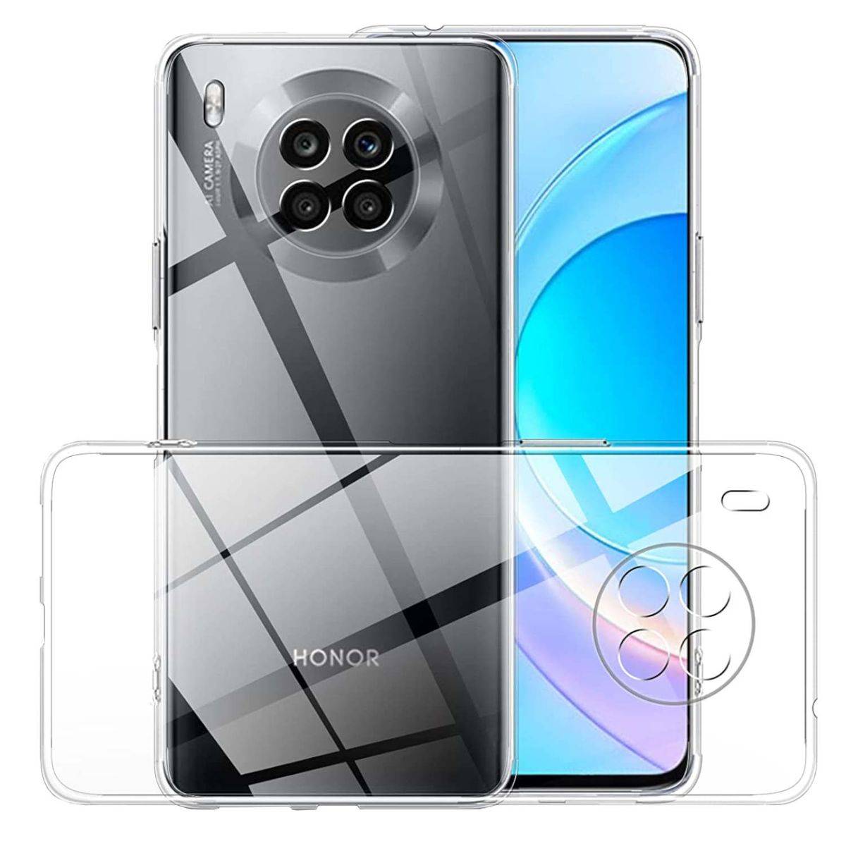Für Honor 50 Lite Silikoncase TPU Schutz Transparent Handy Tasche Hülle Cover Etuis