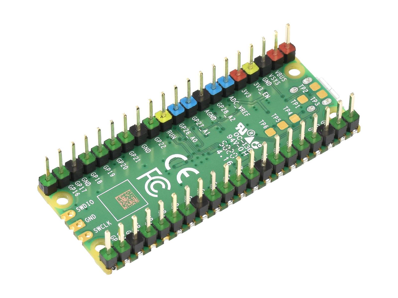 Color Pin Headers for Raspberry Pi Pico 2x 20Pin + 1x 3Pin