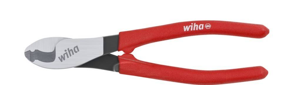 Rote und silberne Wiha-Zangen mit langen Griffen, seitlich gegen einen weißen Hintergrund abgebildet.