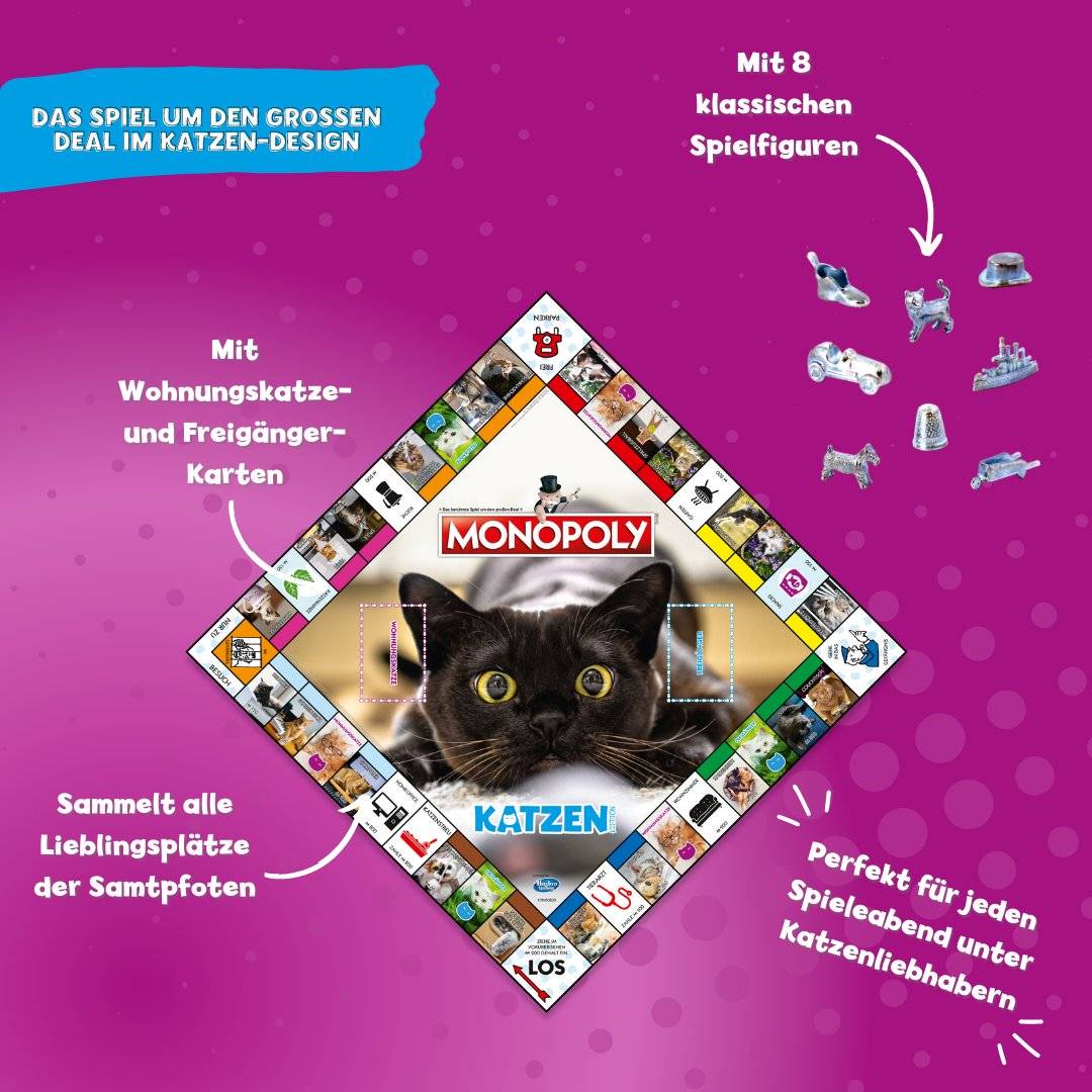 Monopoly - Katzen Brettspiel Gesellschaftsspiel Spiel Tiere