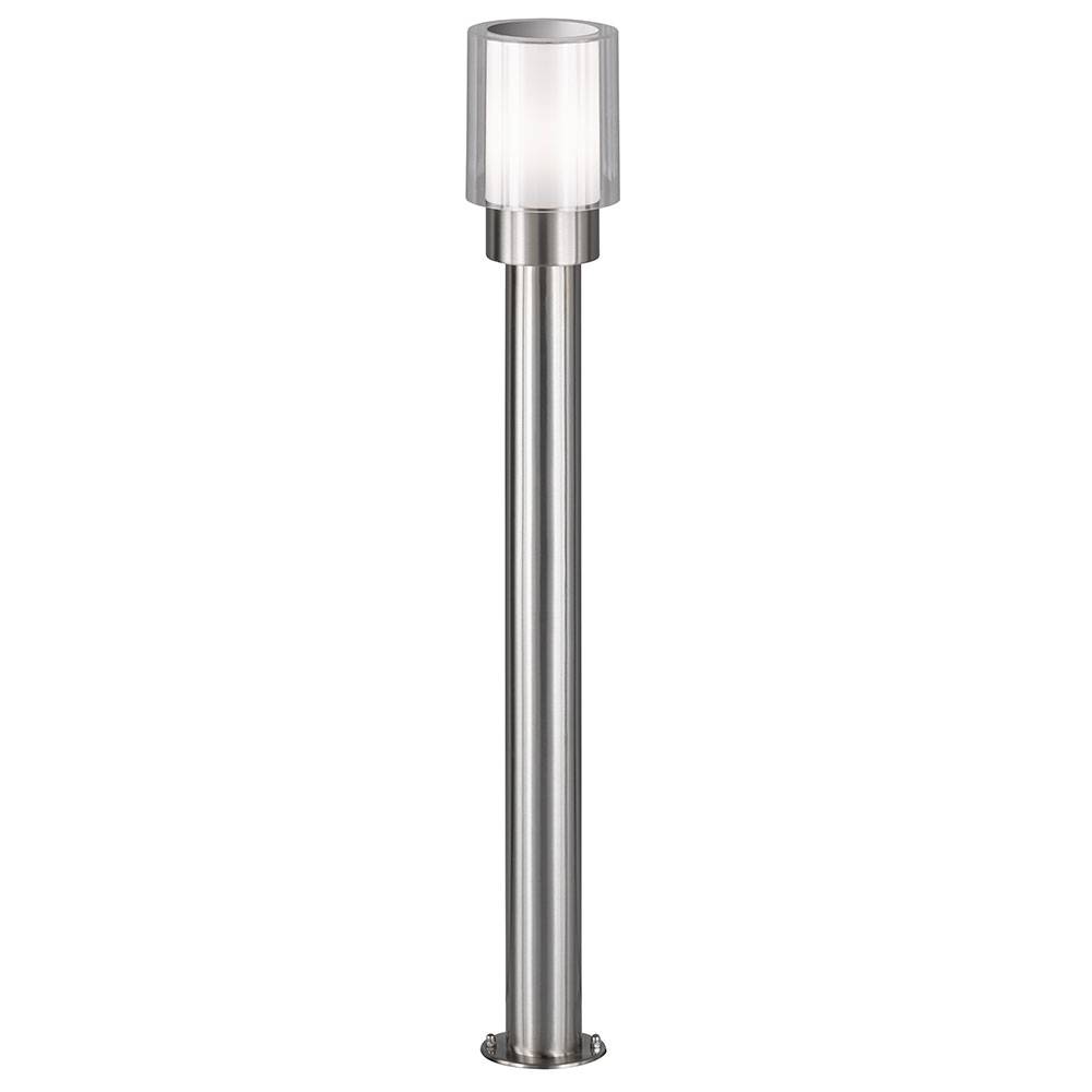 Gartenlampen Außen silber Außenlampe Stehleuchte Wegeleuchten, Fernbedienung dimmbar, Edelstahl Metall weiß klar, IP54, 1x RGB LED 8,5W 806Lm warmw