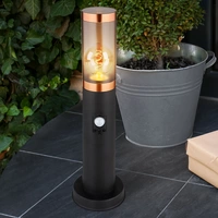Sockelleuchte Standleuchte Außenbeleuchtung rauch Kupfer Außen mit Bewegungsmelder Garten Stehlampe, Edelstahl Kunststoff, 1x E27, DxH 7,6x45 cm,3er Sockelleuchte Standleuchte Außenbeleuchtung rauch Kupfer Außen mit Bewegungsmelder Garten Stehlampe, Edelstahl Kunststoff, 1x E27, DxH 7,6x45 cm,3er