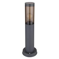 Wegeleuchte Pollerleuchte Außen Sockelleuchte Gartenlampen anthrazit IP44, Standleuchte Balkon, Edelstahl rauchfarben, 1x E27 Fassung, DxH 7,6x45cm Wegeleuchte Pollerleuchte Außen Sockelleuchte Gartenlampen anthrazit IP44, Standleuchte Balkon, Edelstahl rauchfarben, 1x E27 Fassung, DxH 7,6x45cm