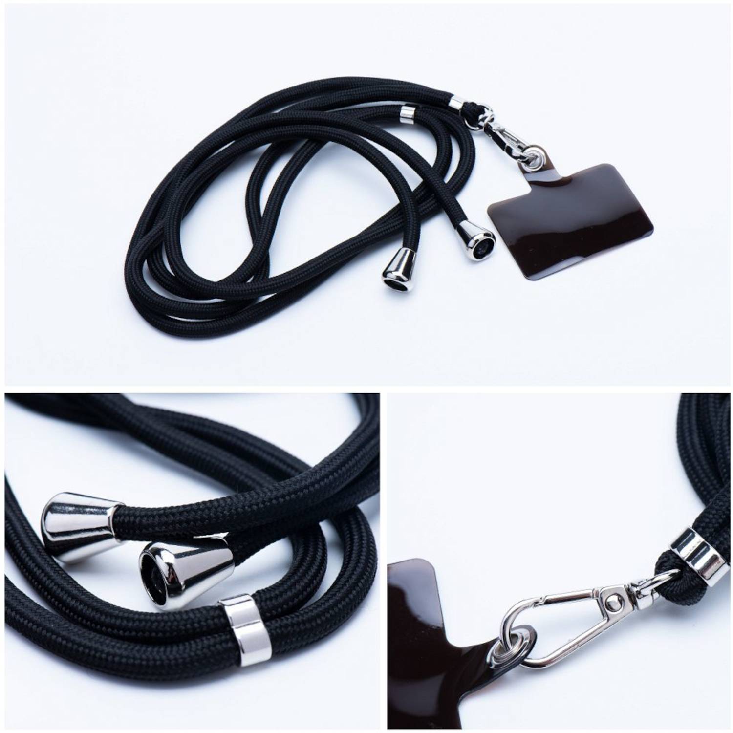 JAMCOVER universelles Handyband Poly Schwarz, Lanyard, Schlüsselband, Handykette