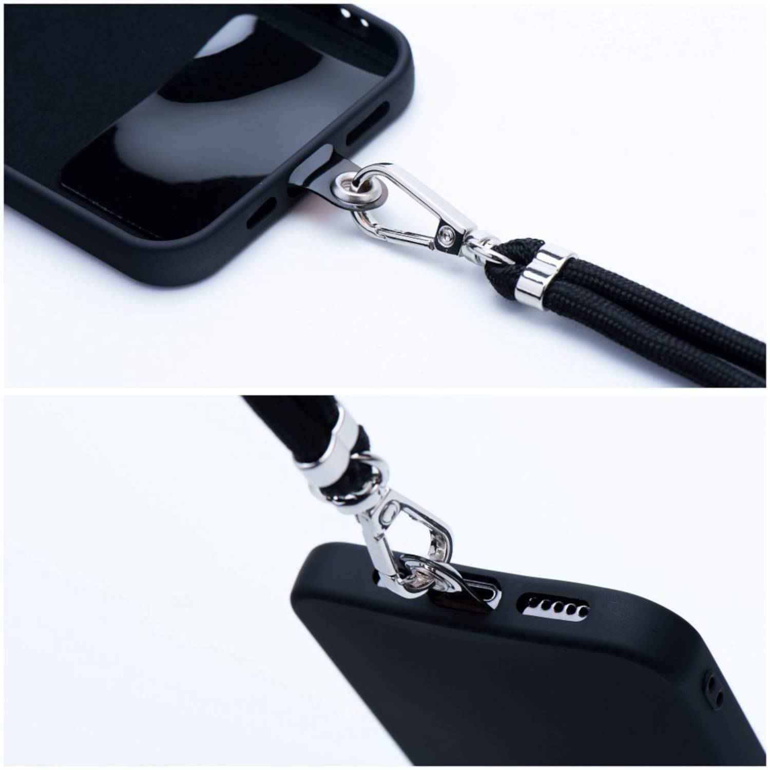 JAMCOVER universelles Handyband Poly Schwarz, Lanyard, Schlüsselband, Handykette