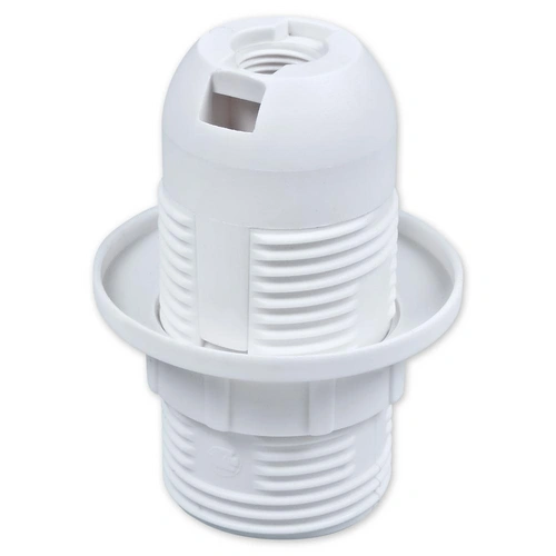 1 x E14 Lampenfassung (PBT), Gewindefassung mit Einbauring Weiß (RAL 9003) 1 x E14 Lampenfassung (PBT), Gewindefassung mit Einbauring Weiß (RAL 9003)