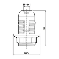 1 x E14 Lampenfassung (PBT), Gewindefassung mit Einbauring Weiß (RAL 9003) 1 x E14 Lampenfassung (PBT), Gewindefassung mit Einbauring Weiß (RAL 9003)