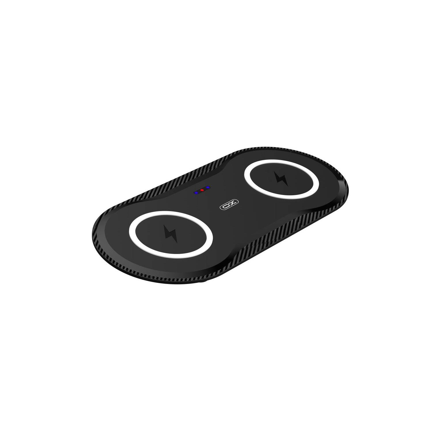 XO WX026 2in1 Wireless Charger für Kopfhörer Bluetooth 2 Smartphones / Kopfhörer mit 2 Ladespulen Schwarz