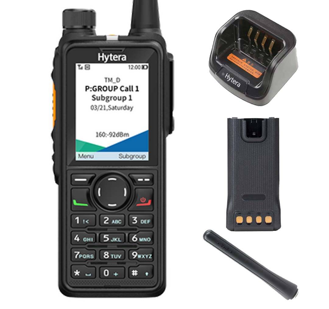 SET Hytera HP785 UHF 350-470MHz GPS Bluetooth Batterie Ladegerät Antenne 9cm HP785BTUv
