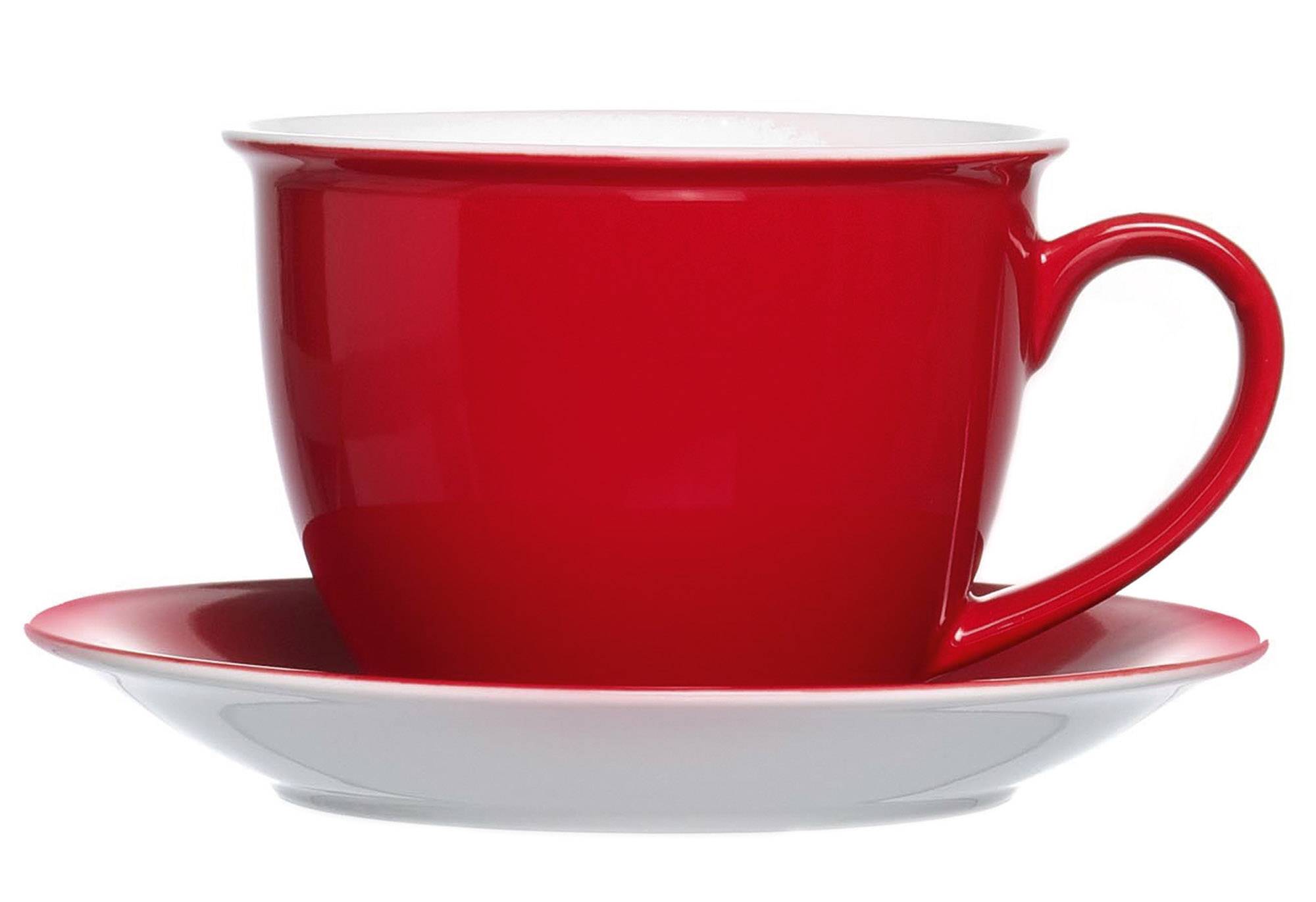 Ritzenhoff & Breker Porzellan Jumbo Obertasse Doppio rot 360 ml