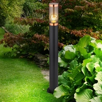 Stehlampe Garten Außen Aussenlampe Stehleuchte Wegeleuchten Edelstahl Außen, Kupferakzent schwarz rauch, 1x LED 7W 806Lm warmweiß, DxH 7,6x80cm Stehlampe Garten Außen Aussenlampe Stehleuchte Wegeleuchten Edelstahl Außen, Kupferakzent schwarz rauch, 1x LED 7W 806Lm warmweiß, DxH 7,6x80cm